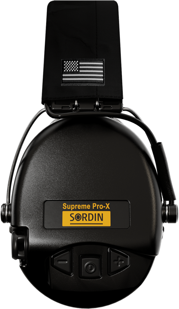 Sordin Supreme Pro-X Active Shooting Earmuff with US Headband & Gel Cushions