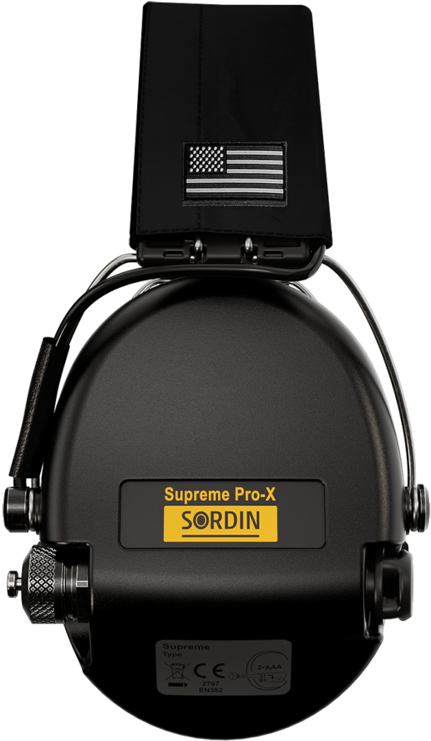 Sordin Supreme Pro-X Active Shooting Earmuff with US Headband & Gel Cushions
