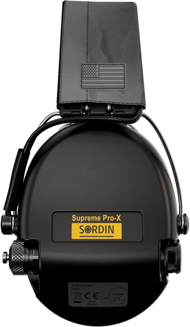 Sordin Supreme Pro-X Active Shooting Earmuff with US Headband & Gel Cushions