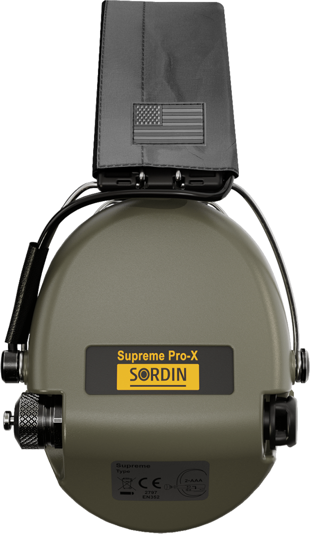 Sordin Supreme Pro-X Active Shooting Earmuff with US Headband & Gel Cushions