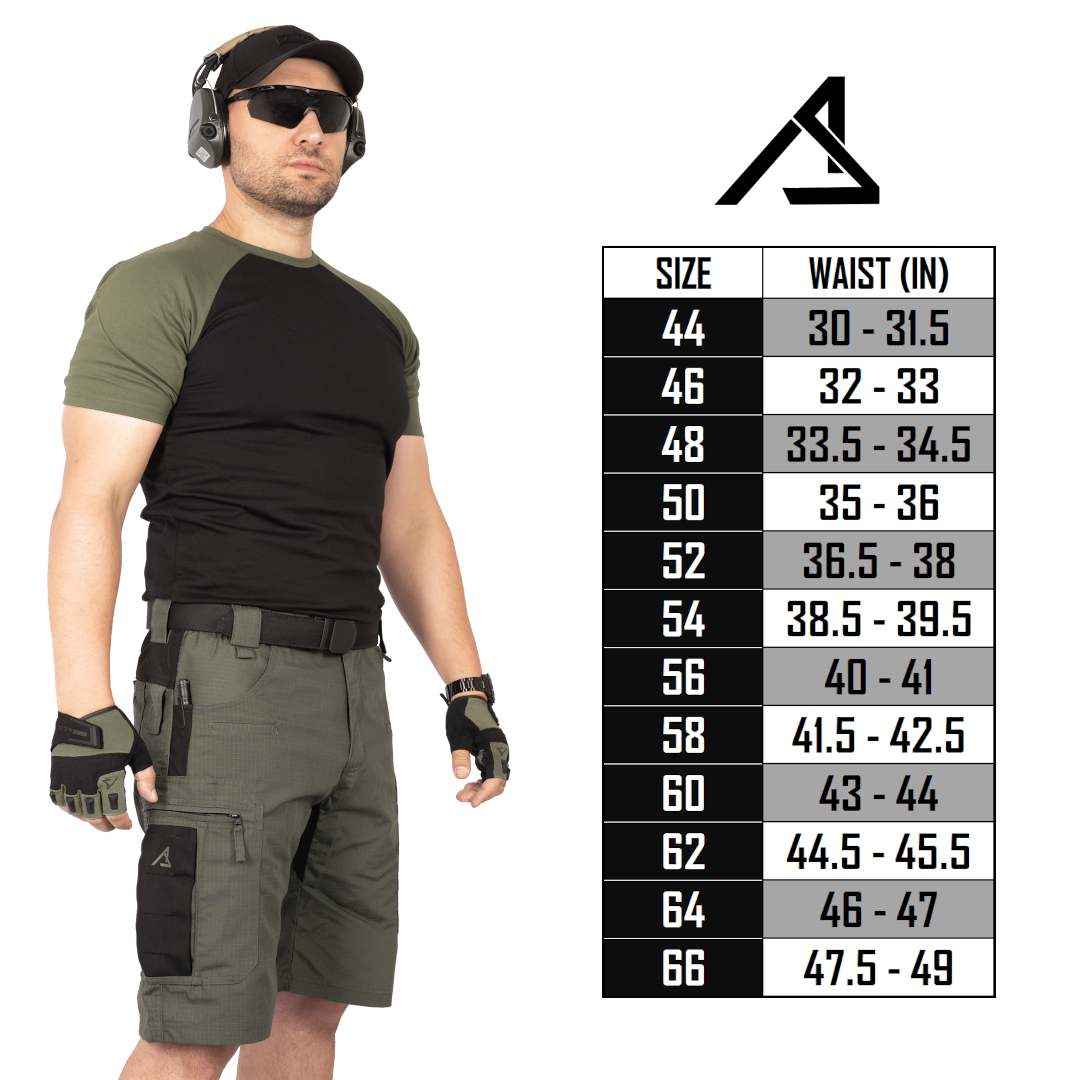 ACE Schakal Tactical Cargo Shorts - Hiking Pants with Stretch Waistband