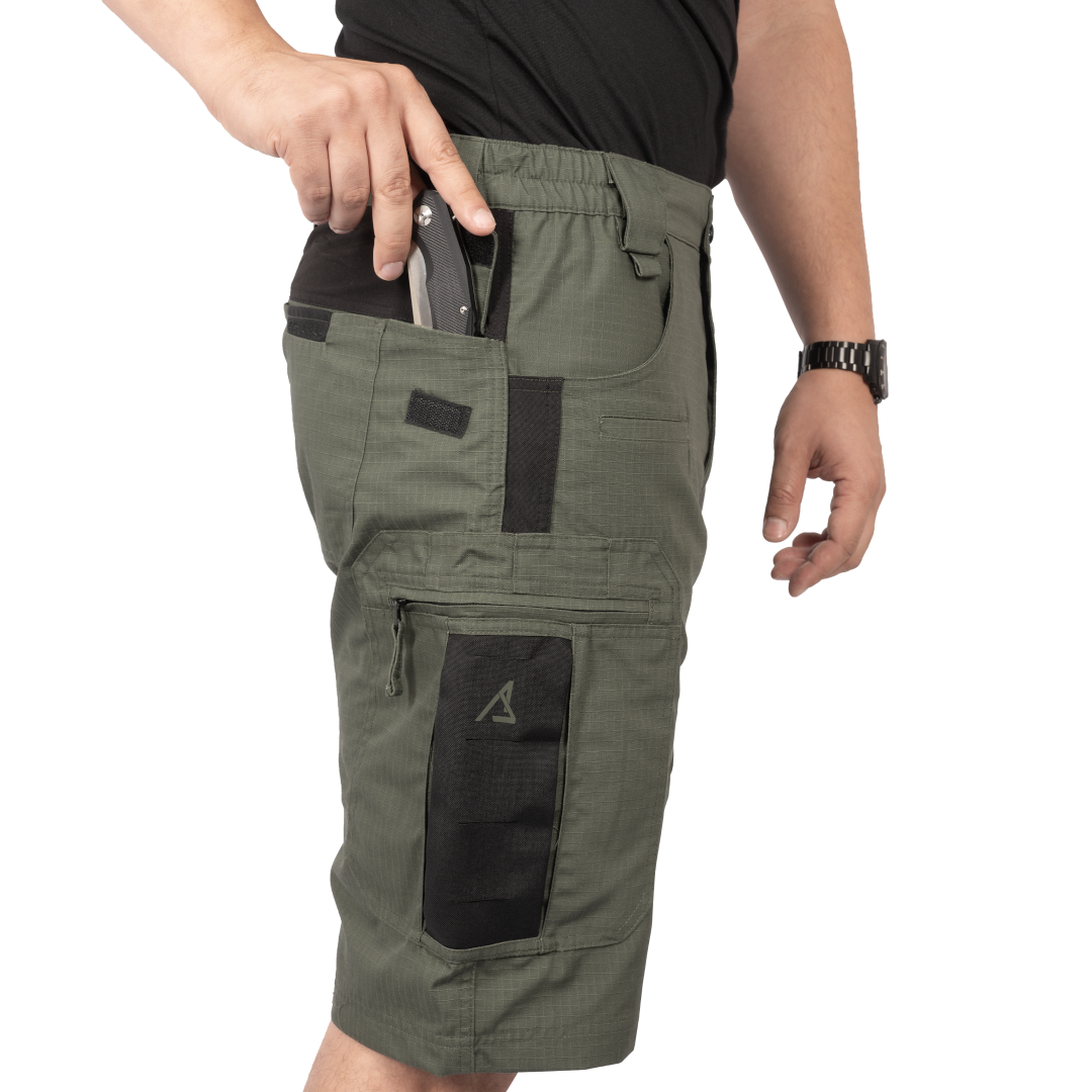 ACE Schakal Tactical Cargo Shorts - Hiking Pants with Stretch Waistband