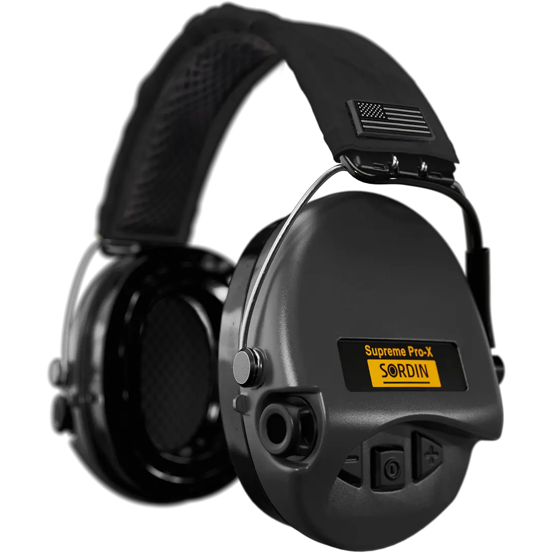 Sordin Supreme Pro-X Active Shooting Earmuff with US Headband & Gel Cushions