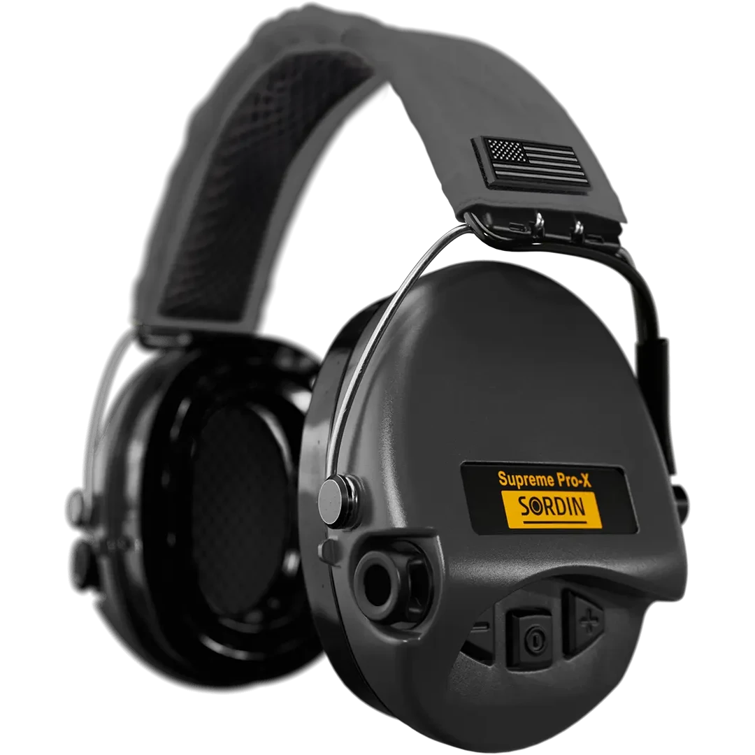 Sordin Supreme Pro-X Active Shooting Earmuff with US Headband & Gel Cushions