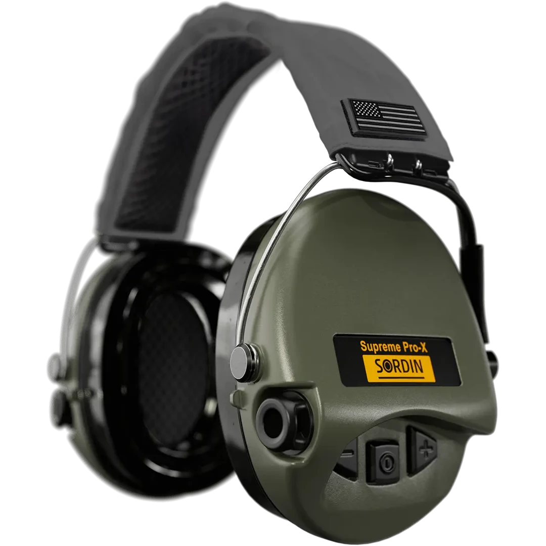 Sordin Supreme Pro-X Active Shooting Earmuff with US Headband & Gel Cushions